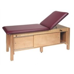 Armedica AM-618 Treatment Table with Adjustable Back and Enclosed Cabinet