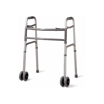 Deluxe Bariatric Two-Button Walker With Dual 5" Wheels