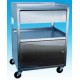 Ideal 3 Shelf Stainless Steel Cart with Drawer and Cabinet
